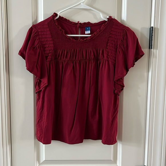 Old Navy maroon‎ blouse - Picture 1 of 4